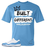 
              Shirt to Match 11 University Blue/UNC, Built Different Shoe Coordinating Graphic Tee, Best Gift, Mens Clothing, Unisex Tops (US, Alpha, Medium, Regular, Regular, Blue)
            