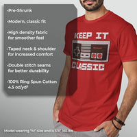 
              Nintendo Men's Keep it Classic T-Shirt, Large, Red
            