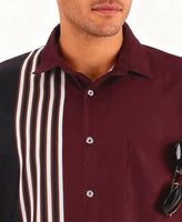 
              KYKU Vintage Bowling Shirt Retro Button Up Shirts for Men 1950s Short Sleeve Mens Clothes Wine Red M
            