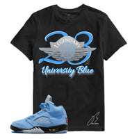 
              Shirt to Match 5 University Blue,23 Wing UNC Graphic Tee (US, Alpha, 3X-Large, Regular, Regular, Black)
            