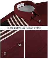 
              KYKU Vintage Bowling Shirt Retro Button Up Shirts for Men 1950s Short Sleeve Mens Clothes Wine Red M
            