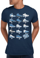 
              Jordan Retro Sneakers University Blue Image T Shirt to Match, Tee for Jordans 1-13
            