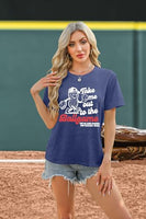 
              ALLTB Baseball Shirts Women Funny Baseball Mom Shirt Ballgame Graphic Tshirt Game Day Fan Tee Casual Short Sleeve Top Blue
            