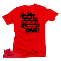 
              SNELOS Shirt to Match Jordan (Jordan 12 Bulls 99 Problems Shirt (Red), XL)
            