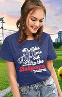 
              ALLTB Baseball Shirts Women Funny Baseball Mom Shirt Ballgame Graphic Tshirt Game Day Fan Tee Casual Short Sleeve Top Blue
            