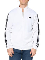 
              adidas Men's 3-Stripes Tricot Regular Sportswear Track Top, White, Medium
            