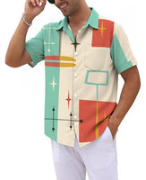 
              QIVICIMA Men's 50s Rockabilly Retro Bowling Shirt, C63 Retro, XL
            