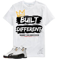 
              Shirt to Match 12 Taxi/Black White, Built Different Shoe Coordinating Graphic Tee, Best Gift, Mens Clothing, Unisex Tops (US, Alpha, X-Large, Regular, Regular, White)
            