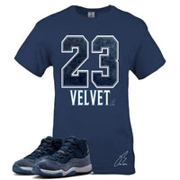 
              Shirt To Match Jordan Retro 11 Velvet/Midnight Navy,23 Unisex Graphic Tee,Shoe Coordinating,Gift (M, Navy)
            