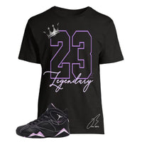 
              Shirt To Match Retro 7 Barely Grape/Purple,23 Legendary Unisex Graphic Tee,Shoe Coordinating,Christmas Gift (XL, Black)
            