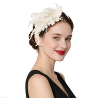 
              Pistha Womens Fascinators Hats Tea Party Hats for Women, Feather Pearl Veil Headband for Wedding Cocktail Dresses Accessories
            