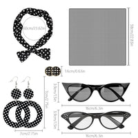 
              LmashRbaiw 1950s Accessories,50s Outfit for Women,Halloween Accessories for Women,Sexy Halloween Costumes,Cat Eye Glasses,50s Halloween Costumes for Cosplay Party,Hippie Costume
            