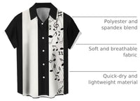 
              Men's Vintage Bowling Shirt 1950s Retro Rockabilly Style Short Sleeve Button Down Music Hawaiian Shirts
            