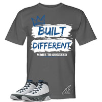 
              Shirt to Match 9 Flint Grey/French Blue, Built Different Shoe Coordinating Graphic Tee, Best Gift, Mens Clothing, Unisex Tops (US, Alpha, XX-Large, Regular, Regular, Grey)
            