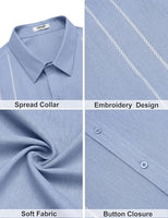 
              COOFANDY Men's Cuban Guayabera Shirts Button Down Short Sleeve Linen Shirt
            