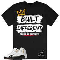 
              Shirt to Match 12 Taxi/Black White, Built Different Shoe Coordinating Graphic Tee, Best Gift, Mens Clothing, Unisex Tops (US, Alpha, Large, Regular, Regular, Black)
            