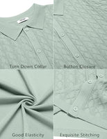 
              COOFANDY Casual Mens Woven Knit Shirt Short Sleeve Retro 70S Polo Shirts
            