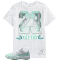 
              Shirt To Match 11 IGLOO/Mint Green, 23 Sneaker Graphic Tee, Best Gift, Birthday, Mens Clothing, Unisex (White, 2XL)
            