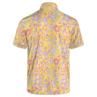 
              70s Flowers Polo Shirt for Men 70s Golf Shirts Short Sleeve Golf Polos Shirts Retro Floral Shirt 2XL
            