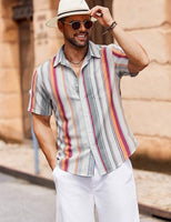 
              COOFANDY Men's Hawaiian Shirt Short Sleeve Floral Button Down Shirts Tropical Holiday Beach Shirts Untucked
            