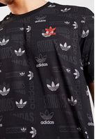 
              adidas Originals Men's AOP All-Over Logos T-Shirt, Black, Medium
            