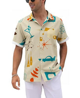 
              QIVICIMA Men's 50s Rockabilly Retro Bowling Shirt, A6-Retro, L
            