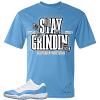 
              Shirt to Match 11 University Blue/UNC, Stay Grindin Shoe Coordinating Graphic Tee, Best Gift, Mens Clothing, Unisex Tops (US, Alpha, XX-Large, Regular, Regular, Blue)
            