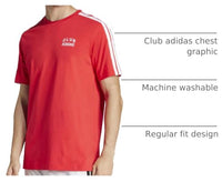 
              Adidas Men's Codes Collegiate Sportswear T-Shirt, Pure Ruby, Medium
            