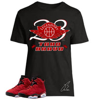 
              Shirt To Match Jordan Retro 6 Toro Bravo/Red,23 Wing Unisex Graphic Tee,Sneaker Match,Gift (M, Black)
            