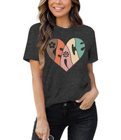 
              Peace Love Shirt Women 70s Hippe Shirts Soul Inspirational Hippy Tops Vintage Graphic Tees Short Sleeve - Sleeveless Grey
            