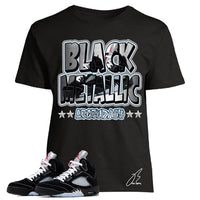
              Shirt To Match 5 Black Metallic Reimagined, 23 Sneaker Graphic Tee, Best Gift, Birthday, Mens Clothing (Black, XXXL)
            