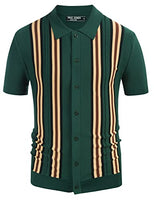 
              PJ PAUL JONES Mens Vintage Button Down Knitted Polo Shirt Dark Green M
            