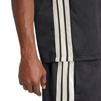 
              Adidas Men's Stadium 3-Stripes Tennis Inspired Jacquard Polo T-Shirt, Black/Off White, Medium
            