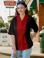 
              Lzzidou Women's Vintage Bowling Shirts 1950s Retro Outfits Sock Hop Costume
            