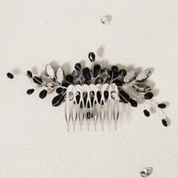 
              Black Teardrop Hair Side Comb Crystal Hair Pieces Rhinestone Headpieces Bride Wedding Hair Comb Bridal Hair Clip Side Combs Flower Headdress Hair Accessories for Women and Girls
            