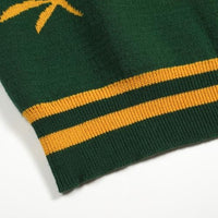 
              OXKNIT Knit Polo Shirt for Men, Retro Tiger Pattern Green Shirt Quarter Button Down Short Sleeve Men's Clothing
            