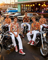 
              Zando Retro 70s Shirts for Men - Short Sleeve Button Down Casual Hippie Disco Outfit Top for Halloween Themed Party Prom Beach, Comfotable Quick Dry Funny Hawaiian Shirt (Orange Flower Large)
            