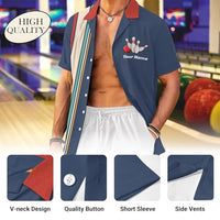 
              Custom Bowling Shirts for Men Vintage Retro Personalized Team Name Shirt
            