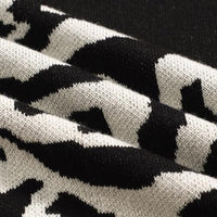 
              OXKNIT Men's Knit Polo Shirts, 1960s Mod Style Retro Rose Pattern Short Sleeves Casual V-Neck Short Shirts, Black
            