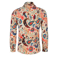 
              Eunchaes Men 70s Disco Shirt Floral Paisley top retro costume(Z3737YE,3XL)
            