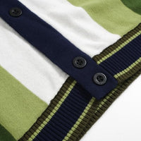 
              OXKNIT Men’s Knitted Vintage Polo, Gradient Stripe Short Sleeve Retro Polo Shirt for Men 60s&70s
            