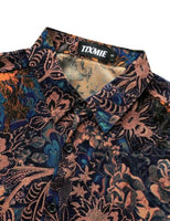
              TIXMIE Mens Hawaiian Shirts Casual Short Sleeve Button Down Retro Shirts
            