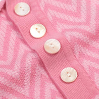 
              OXKNIT Men's Retro Knitted Poloshirt, 1960s Mod Vintage Texture Polo Cotton Short Sleeve with Quarter Button Pink
            