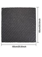 
              Boao 1 Pcs Polka Dot Scarf 1950s Chiffon Scarf Retro Hair Tie Sheer Square Neck Head Vintage Neckerchief for Women (Black with White Dots)
            