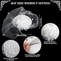 
              Heliltd 5Pcs Fascinators for Women Tea Party Fascinator Hat for Women Veil Tea Party Hats and Gloves Set
            