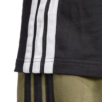 
              Adidas Men's Essentials 3-Stripes Sportswear T-Shirt, Black/White, Large
            