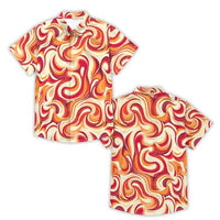 
              70s Boys Funny Hawaiian Shirt Retro Pattern Beach Tropical Short Sleeve Holiday Aloha Shirt Tropical Beach Party Kids Tops Orange
            