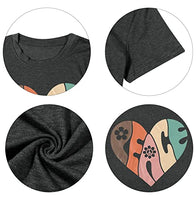 
              Peace Love Shirt Women 70s Hippe Shirts Soul Inspirational Hippy Tops Vintage Graphic Tees Short Sleeve - Sleeveless Grey
            