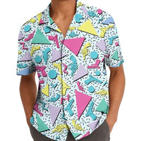 
              ACEPrints Retro Colorful Gun Hawaiian Shirts for Men Casual Bowling Shirt Mens Hawaiian Shirts Short Sleeve Button Down Shirt Men
            