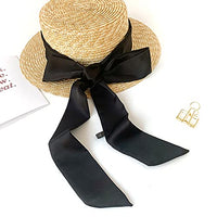 
              GUZOSJO Solid Color Long Neckerchief Pure Skinny Scarf Necktie Handbag Wrap Handle Satin Belt (Black)
            